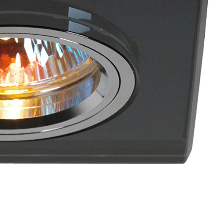 Diyas IL30817BL Crystal Downlight Shallow Square Rim Only Black Cut Out: 62mm (S)