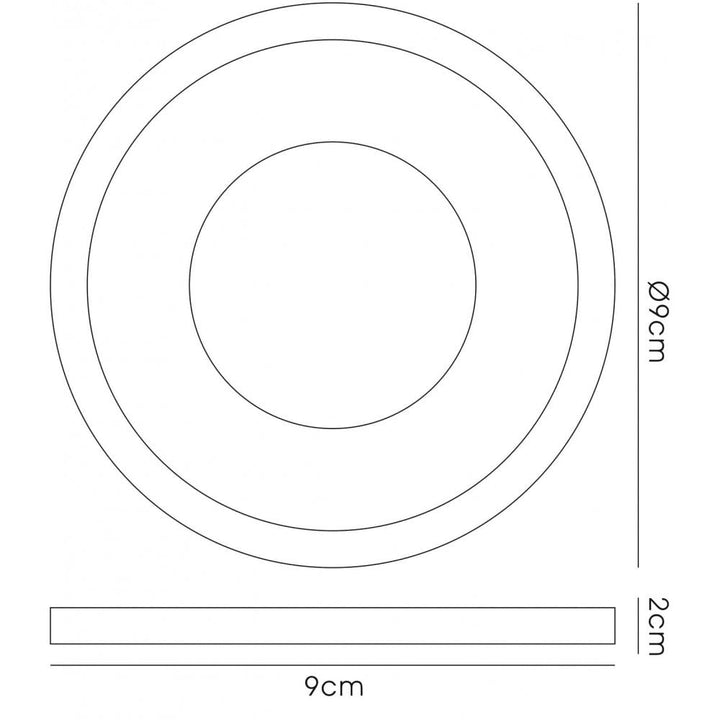 Diyas IL30821BL Crystal Downlight Deep Round Rim Only Black Cut Out: 62mm