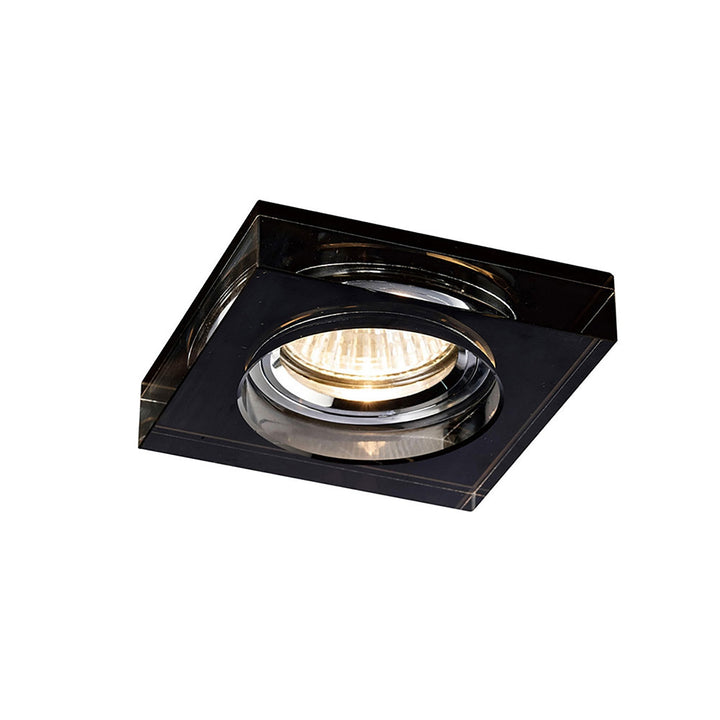 Diyas IL30822BL Crystal Downlight Deep Square Rim Only Black Cut Out: 62mm