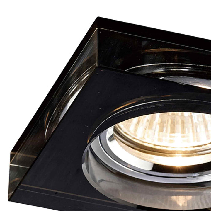 Diyas IL30822BL Crystal Downlight Deep Square Rim Only Black Cut Out: 62mm