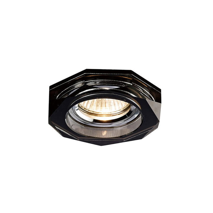 Diyas IL30823BL Crystal Downlight Deep Octagonal Rim Only Black Cut Out: 62mm