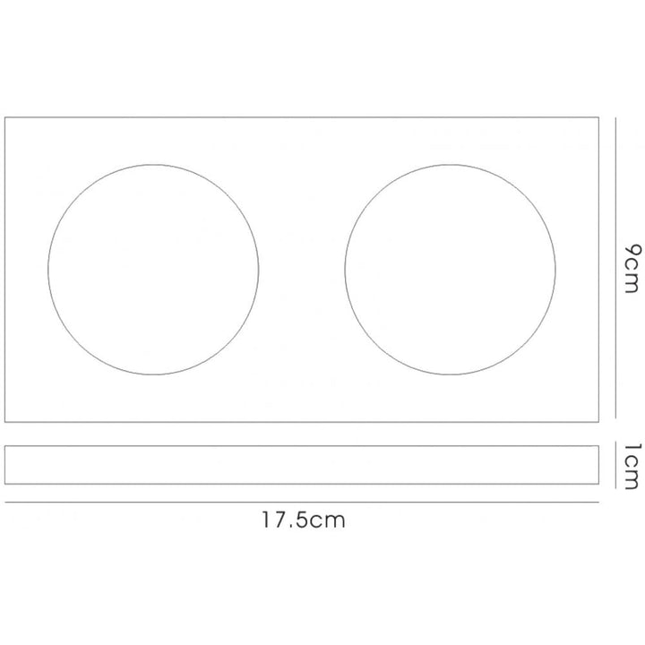 Diyas IL30807BL Crystal Dual Head Downlight Rectangle Rim Only Black 2 x Cut Out: 144x62mm