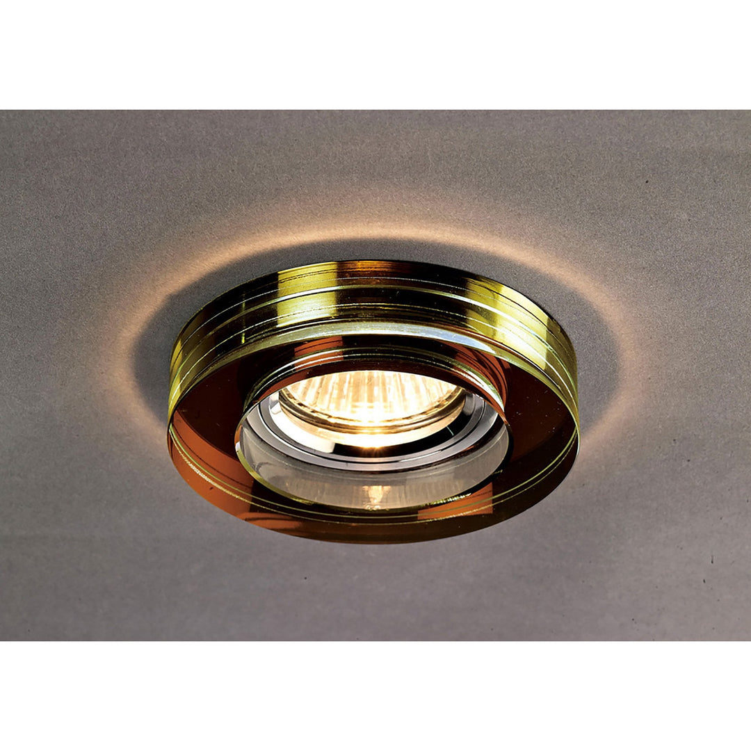 Diyas IL30821BZ Crystal Downlight Deep Round Rim Only Bronze Cut Out: 62mm