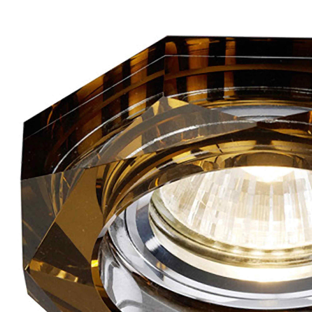 Diyas IL30823BZ Crystal Downlight Deep Octagonal Rim Only Bronze Cut Out: 62mm