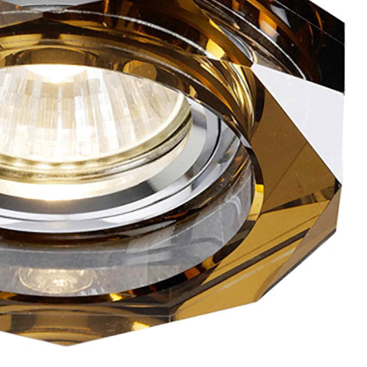 Diyas IL30823BZ Crystal Downlight Deep Octagonal Rim Only Bronze Cut Out: 62mm