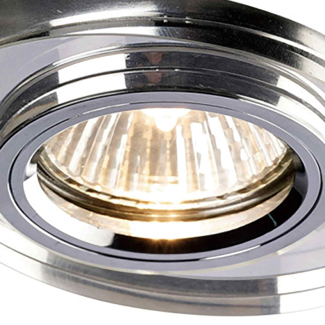 Diyas IL30808CH Crystal Downlight Oval Rim Only Clear Cut Out: 62mm