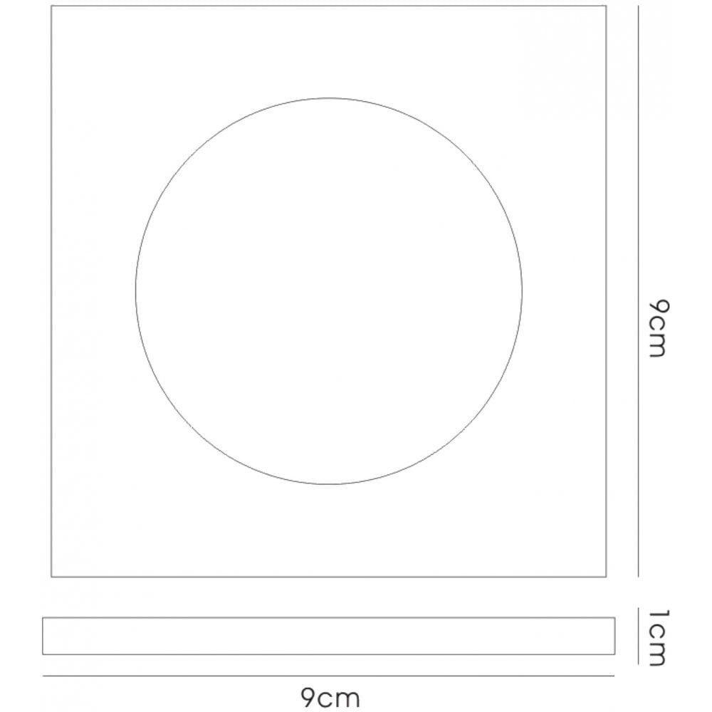 Diyas IL30817CH Crystal Downlight Shallow Square Rim Only Clear Cut Out: 62mm