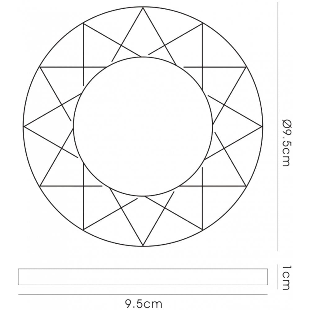 Diyas IL30816CH Crystal Downlight Chamfered Round Rim Only Clear Cut Out: 62mm