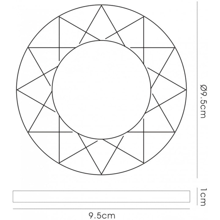 Diyas IL30816CH Crystal Downlight Chamfered Round Rim Only Clear Cut Out: 62mm