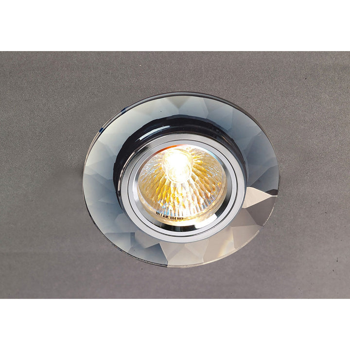 Diyas IL30816CH Crystal Downlight Chamfered Round Rim Only Clear Cut Out: 62mm