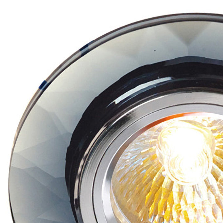 Diyas IL30816CH Crystal Downlight Chamfered Round Rim Only Clear Cut Out: 62mm