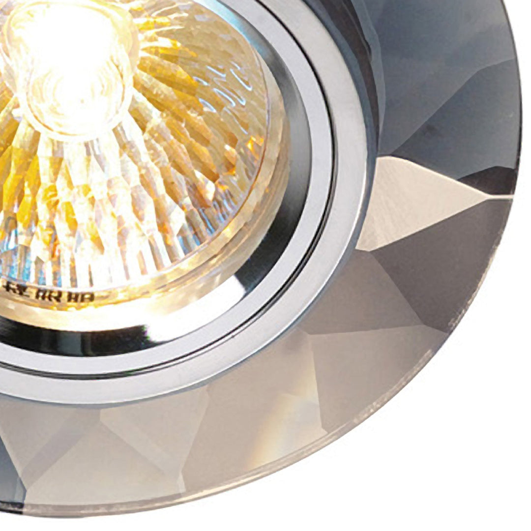 Diyas IL30816CH Crystal Downlight Chamfered Round Rim Only Clear Cut Out: 62mm