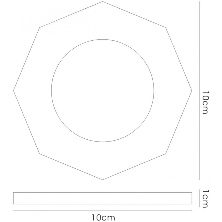 Diyas IL30814CH Crystal Downlight Octagonal Rim Only Clear Cut Out: 62mm