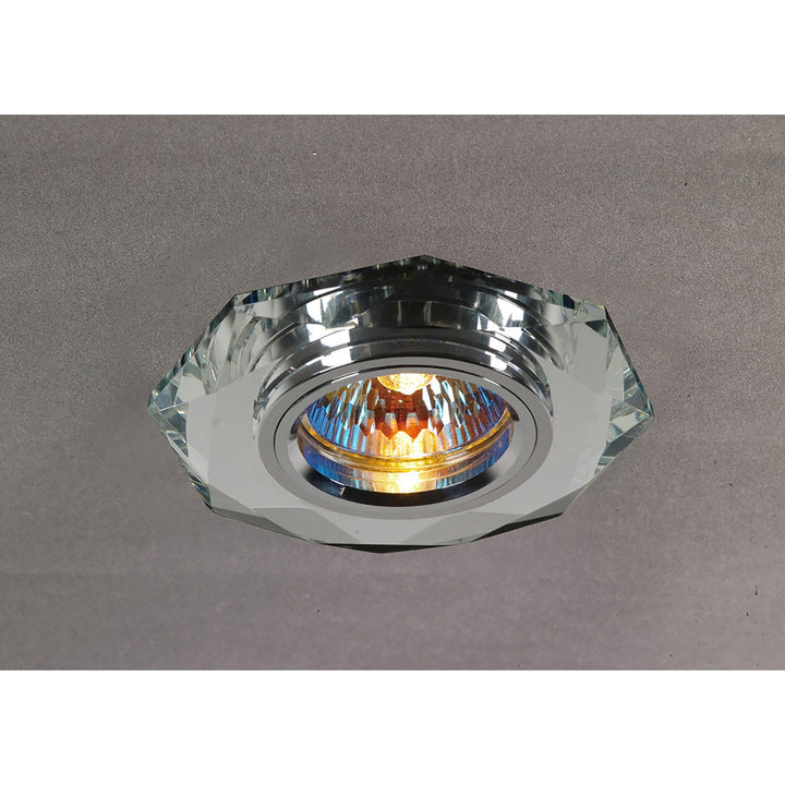 Diyas IL30814CH Crystal Downlight Octagonal Rim Only Clear Cut Out: 62mm