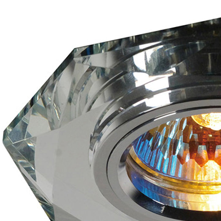 Diyas IL30814CH Crystal Downlight Octagonal Rim Only Clear Cut Out: 62mm