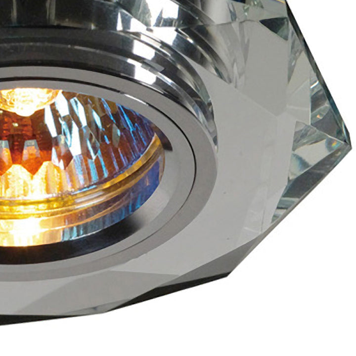 Diyas IL30814CH Crystal Downlight Octagonal Rim Only Clear Cut Out: 62mm