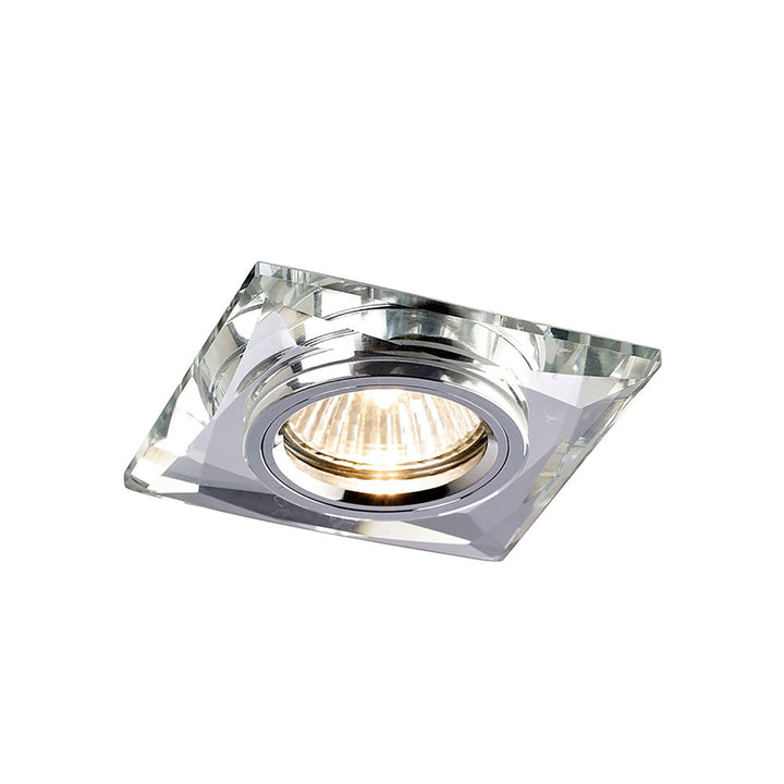 Diyas IL30812CH Crystal Downlight Chamfered Square Rim Only Clear Cut Out: 62mm