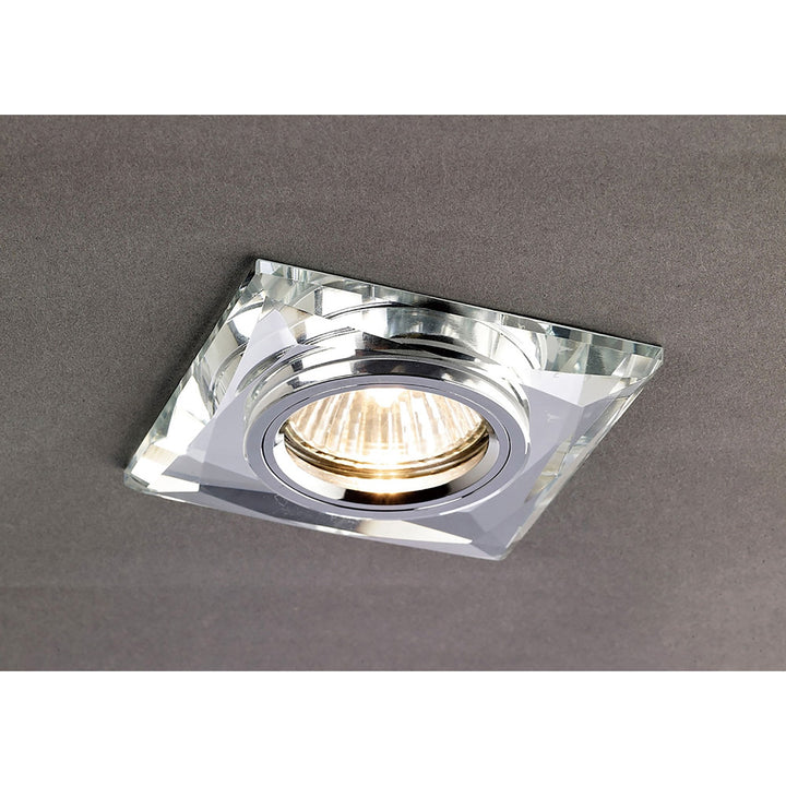 Diyas IL30812CH Crystal Downlight Chamfered Square Rim Only Clear Cut Out: 62mm (S)
