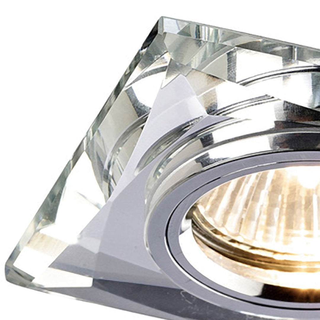 Diyas IL30812CH Crystal Downlight Chamfered Square Rim Only Clear Cut Out: 62mm (S)