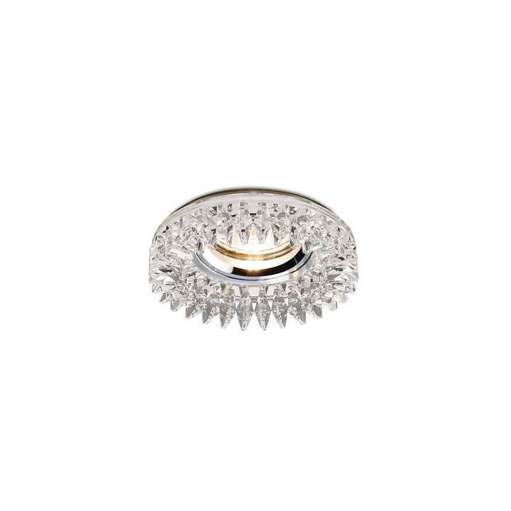 Diyas IL30833CH Crystal Downlight Round Square Crystals Perimeter Rim Only Clear Cut Out: 62mm (S)