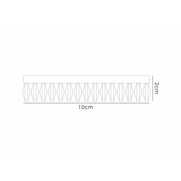 Diyas IL30833CH Crystal Downlight Round Square Crystals Perimeter Rim Only Clear Cut Out: 62mm (S)