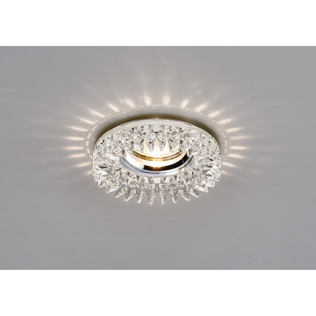 Diyas IL30833CH Crystal Downlight Round Square Crystals Perimeter Rim Only Clear Cut Out: 62mm