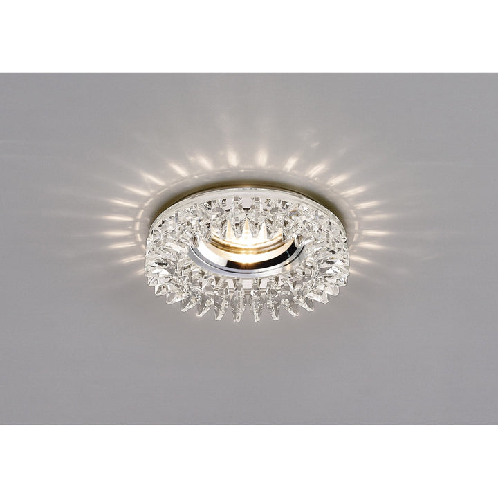 Diyas IL30833CH Crystal Downlight Round Square Crystals Perimeter Rim Only Clear Cut Out: 62mm (S)