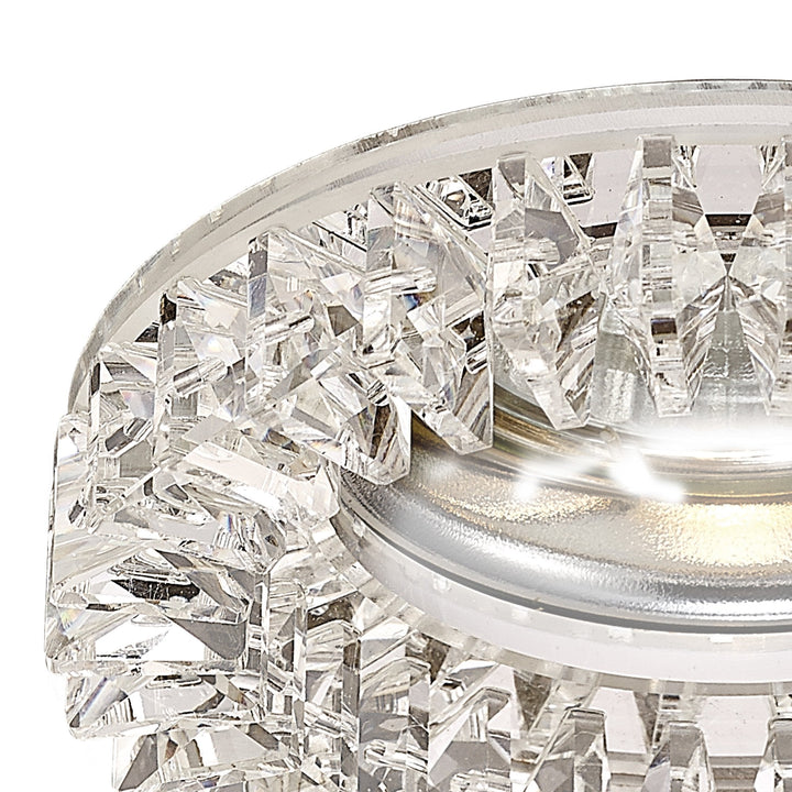 Diyas IL30833CH Crystal Downlight Round Square Crystals Perimeter Rim Only Clear Cut Out: 62mm (S)
