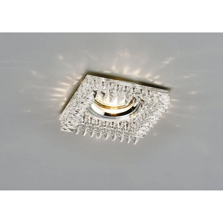 Diyas IL30834CH Crystal Downlight Square Square Crystals Perimeter Rim Only Clear Cut Out: 62mm