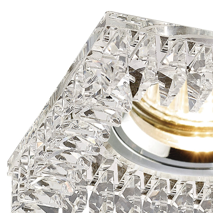 Diyas IL30834CH Crystal Downlight Square Square Crystals Perimeter Rim Only Clear Cut Out: 62mm