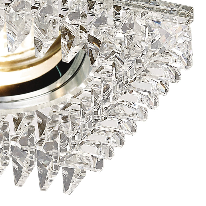 Diyas IL30834CH Crystal Downlight Square Square Crystals Perimeter Rim Only Clear Cut Out: 62mm