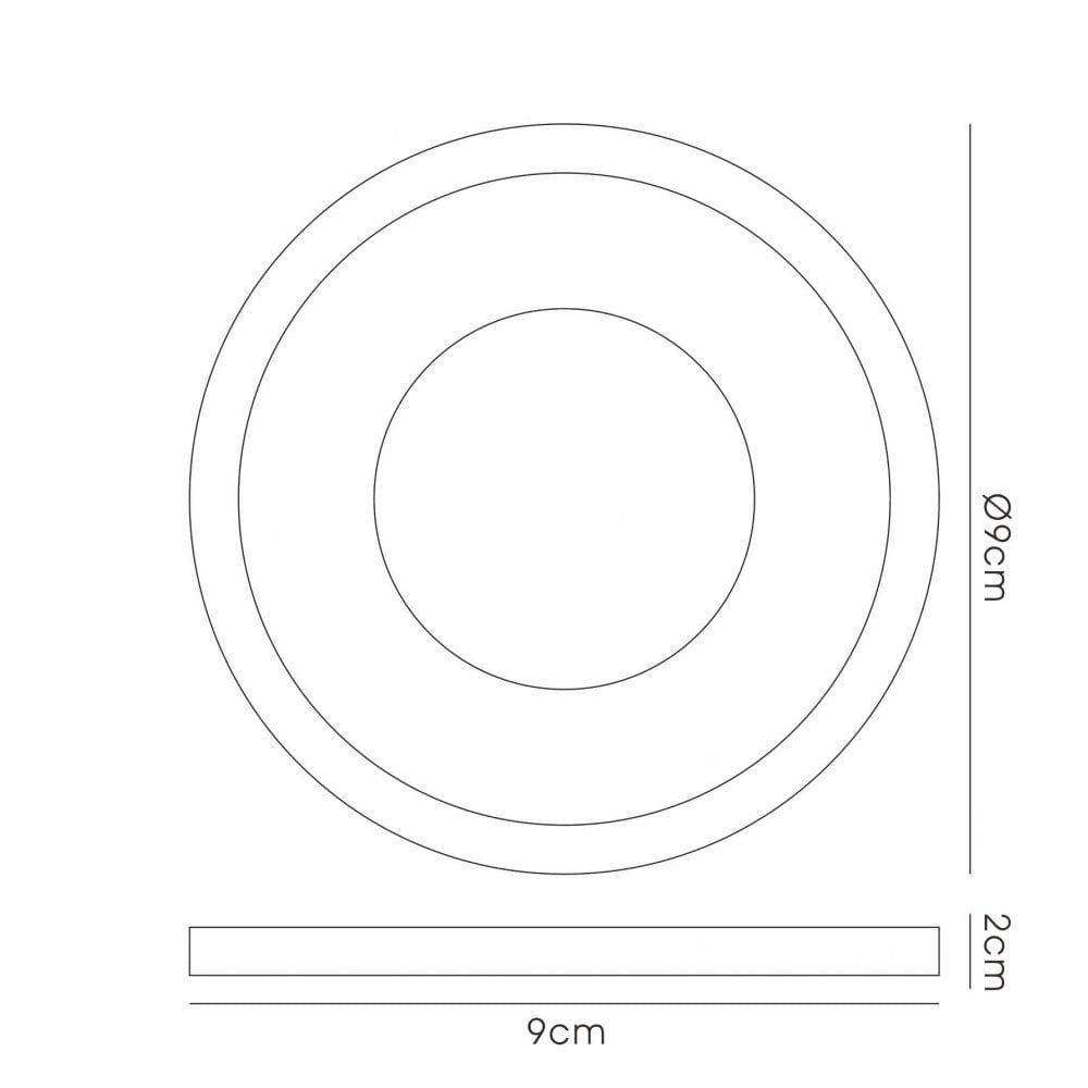 Diyas IL30821CH Crystal Downlight Deep Round Rim Only Clear Cut Out: 62mm