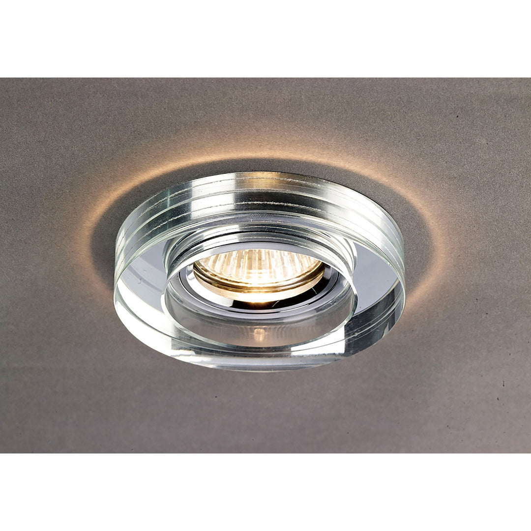 Diyas IL30821CH Crystal Downlight Deep Round Rim Only Clear Cut Out: 62mm