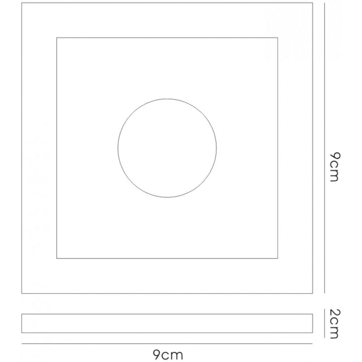 Diyas IL30822CH Crystal Downlight Deep Square Rim Only Clear Cut Out: 62mm