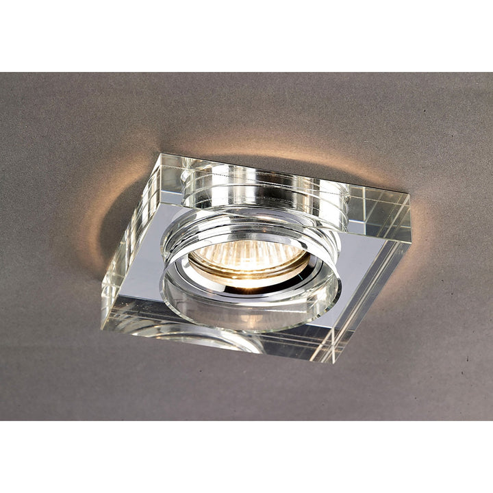 Diyas IL30822CH Crystal Downlight Deep Square Rim Only Clear Cut Out: 62mm