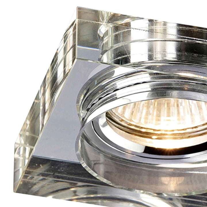 Diyas IL30822CH Crystal Downlight Deep Square Rim Only Clear Cut Out: 62mm