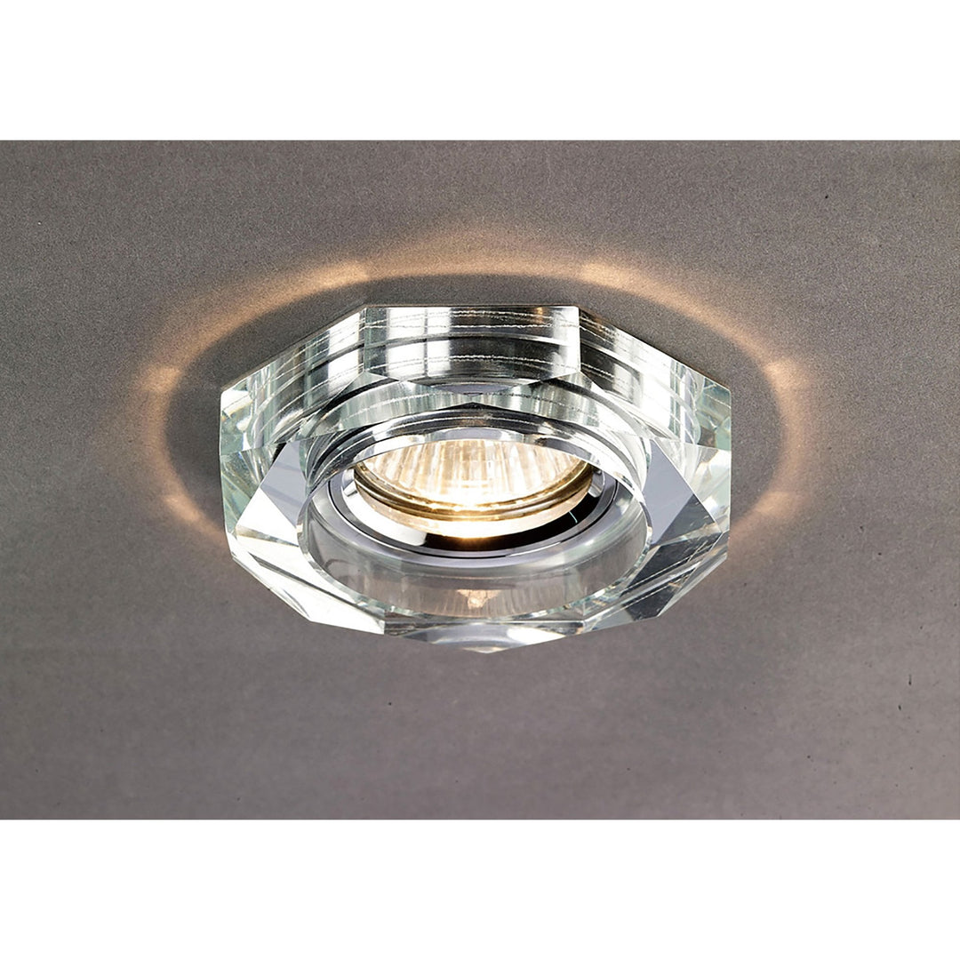 Diyas IL30823CH Crystal Downlight Deep Octagonal Rim Only Clear Cut Out: 62mm