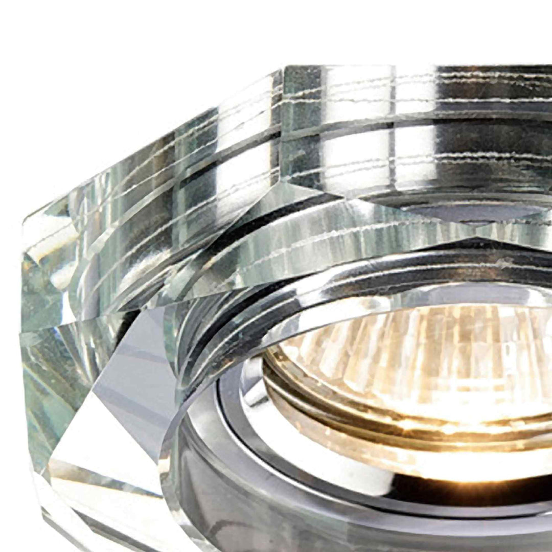 Diyas IL30823CH Crystal Downlight Deep Octagonal Rim Only Clear Cut Out: 62mm