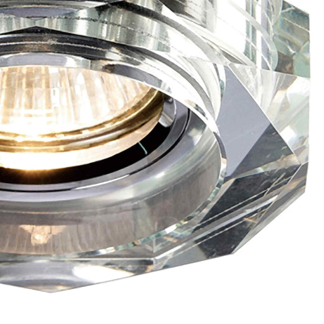 Diyas IL30823CH Crystal Downlight Deep Octagonal Rim Only Clear Cut Out: 62mm