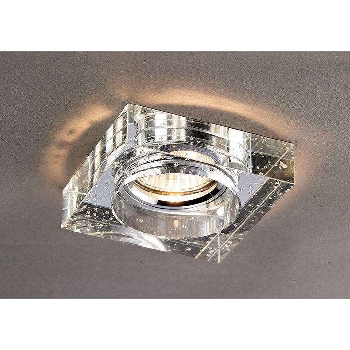 Diyas IL30832CH Crystal Bubble Downlight Square Rim Only Clear Cut Out: 62mm