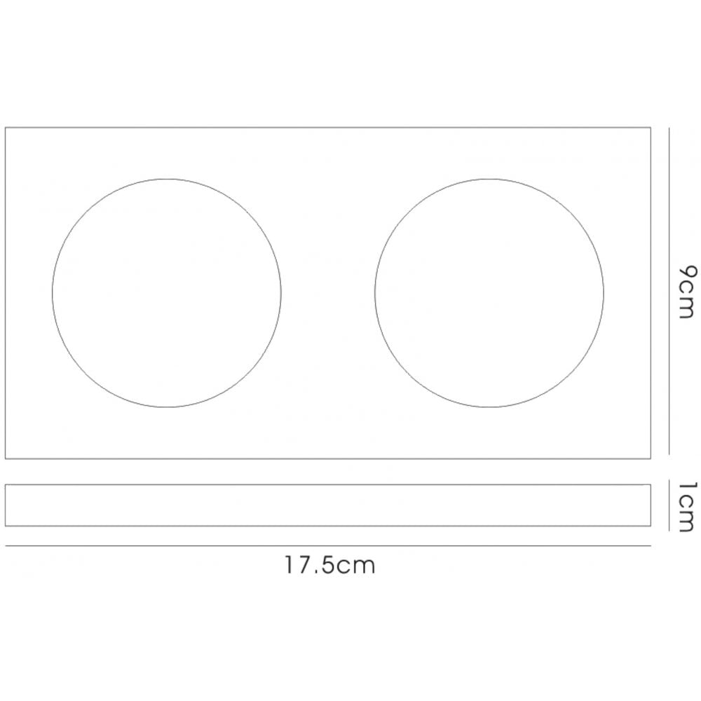 Diyas IL30807CH Crystal Dual Head Downlight Rectangle Rim Only Clear 2 x Cut Out: 144x62mm