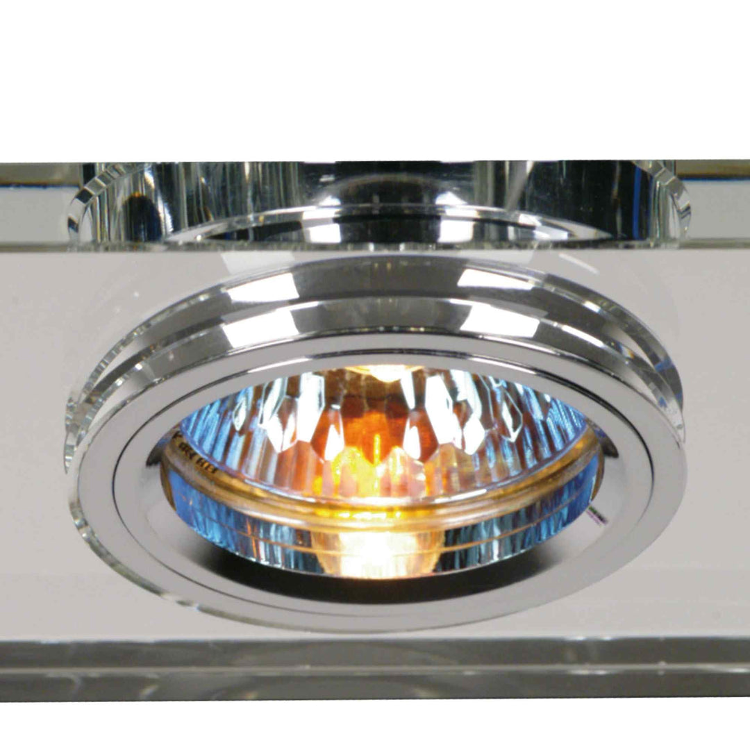 Diyas IL30807CH Crystal Dual Head Downlight Rectangle Rim Only Clear 2 x Cut Out: 144x62mm