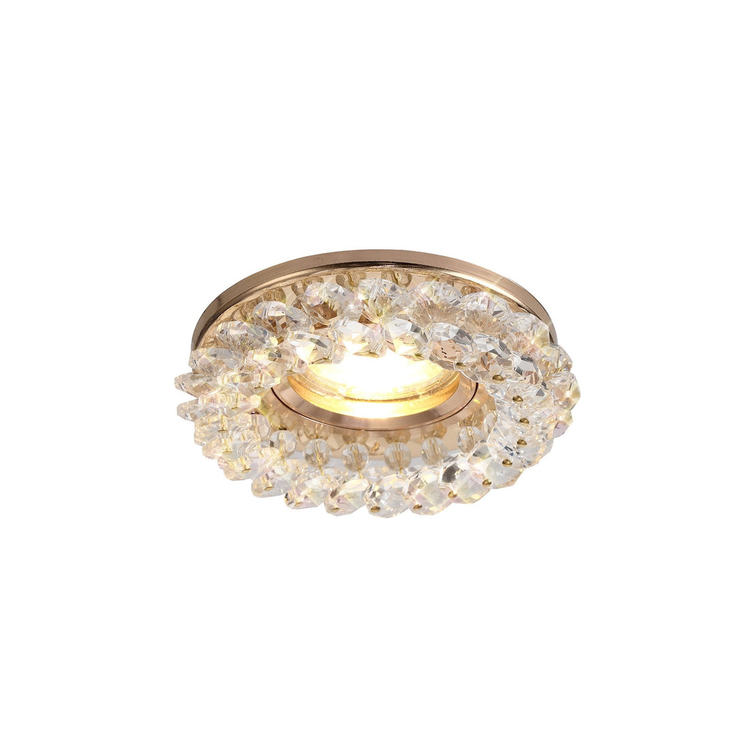 Diyas IL30805FG Crystal Cluster Downlight Round Rim Only French Gold/Clear Cut Out: 62mm (S)