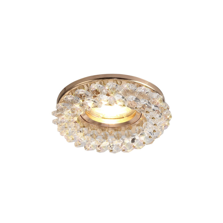 Diyas IL30805FG Crystal Cluster Downlight Round Rim Only French Gold/Clear Cut Out: 62mm (S)