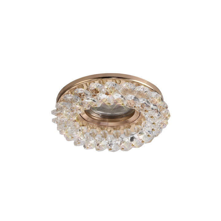 Diyas IL30805FG Crystal Cluster Downlight Round Rim Only French Gold/Clear Cut Out: 62mm