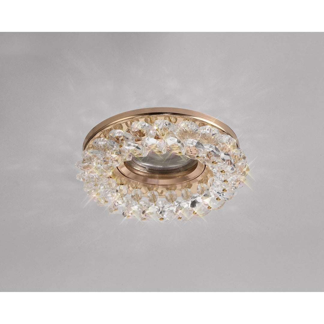 Diyas IL30805FG Crystal Cluster Downlight Round Rim Only French Gold/Clear Cut Out: 62mm (S)