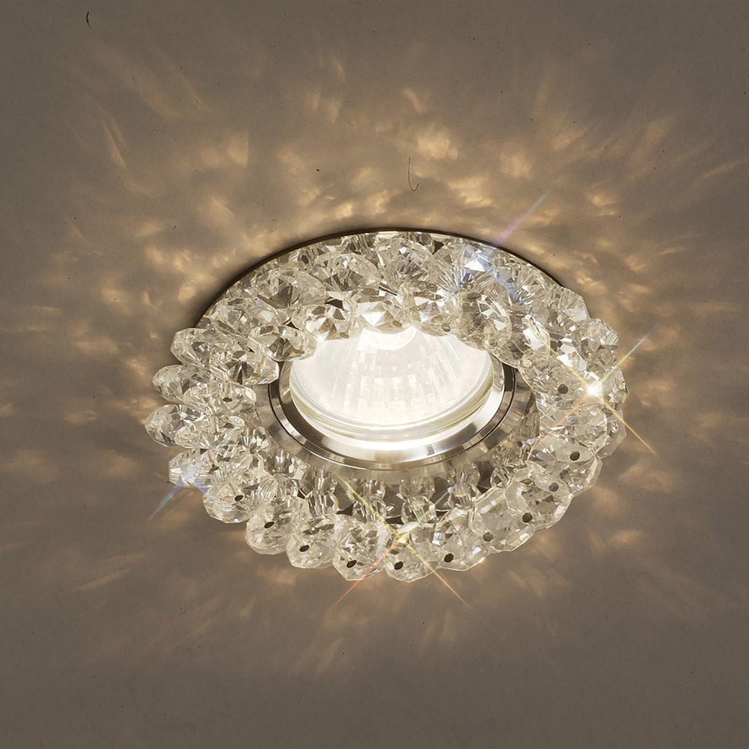 Diyas IL30805CH Crystal Cluster Downlight Round Rim Only Polished Chrome/Clear Cut Out: 62mm