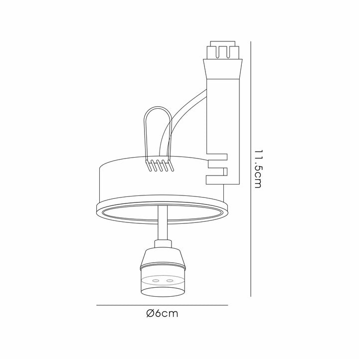 Diyas IL30800BL Downlight Component Kit Lampholders And Retaining Ring Satin Black For Various Crystal Rims Cut Out: 62mm