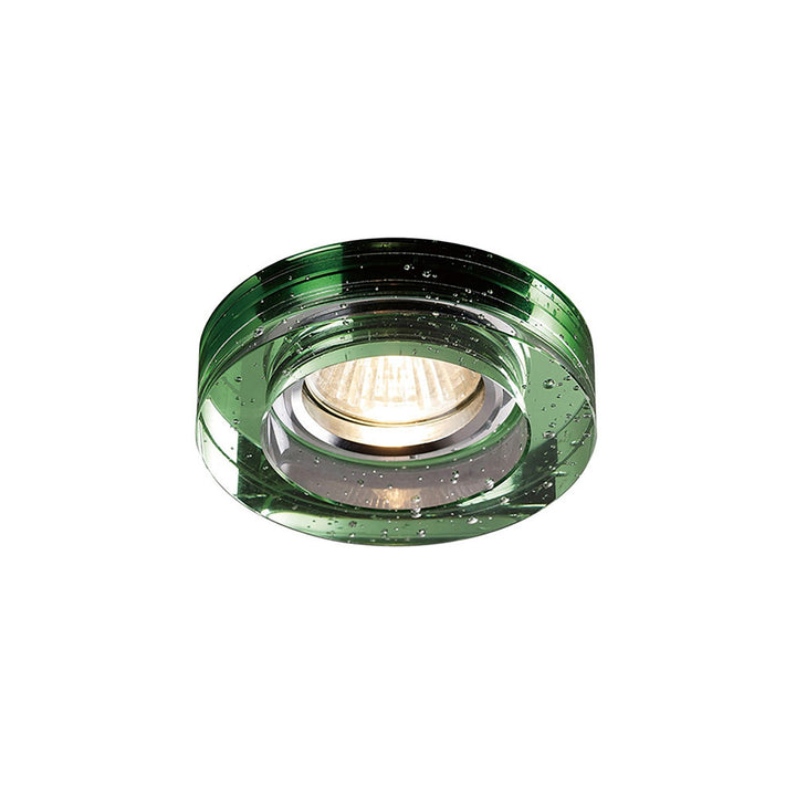 Diyas IL30831GR Crystal Bubble Downlight Round Rim Only Green Cut Out: 62mm