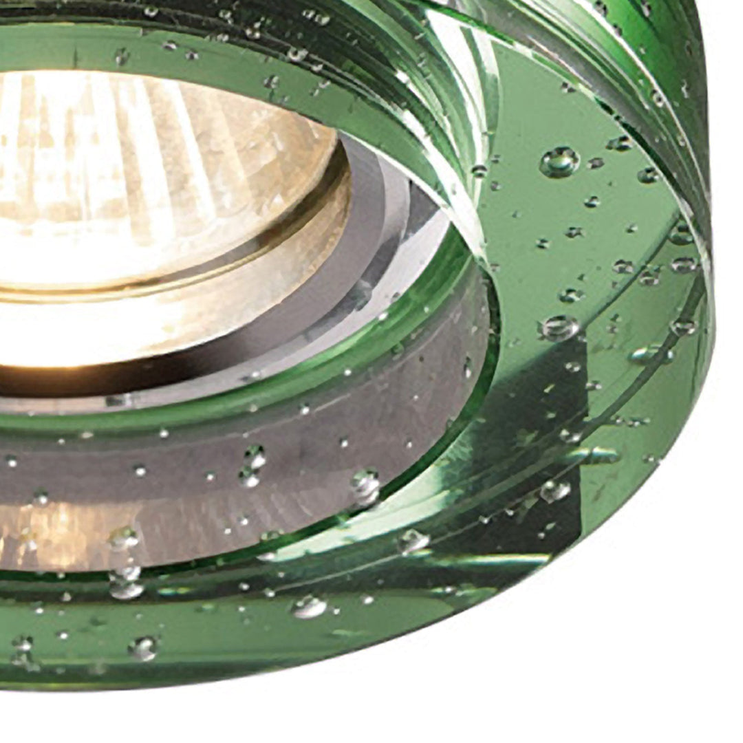 Diyas IL30831GR Crystal Bubble Downlight Round Rim Only Green Cut Out: 62mm